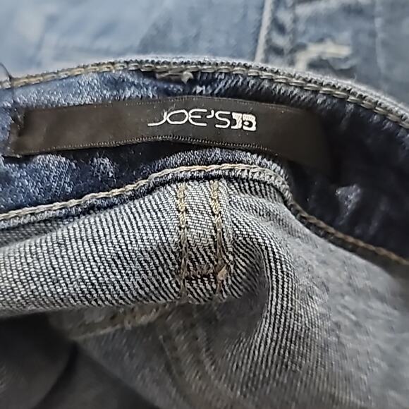 Joe’s Ripped Keagan Distressed Mid Rise Straight Jeans Dark Wash Blue Size 32 - Picture 7 of 9